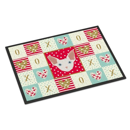 Carolines Treasures 18 x 27 in. Sphynx Cat Love Indoor or Outdoor Mat CK5170MAT